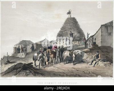 Der Gipfel von Snowdon 1853 von John Brandard Stockfoto