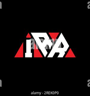 IRR-Logo mit Dreiecksbuchstaben und Dreiecksform. IRR-Dreieck-Logo-Monogramm. IRR-Dreieck-Vektor-Logo-Vorlage mit roter Farbe. IRR Triangul Stock Vektor
