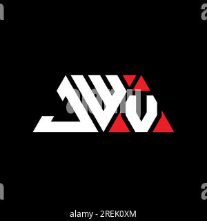 JWV-Logo mit Dreiecksbuchstaben und Dreiecksform. JWV-Monogramm mit Dreieck-Logo. JWV-Logovorlage für Dreiecksvektor in roter Farbe. JWV Triangul Stock Vektor