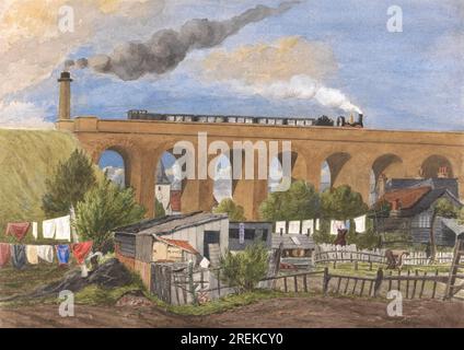 London Chatham and Dover Railway Viaduct, S Mary Cray, Kent, 16. Februar 1881 - 15. Dezember 1882 1881 von George Buchanan Wollaston Stockfoto