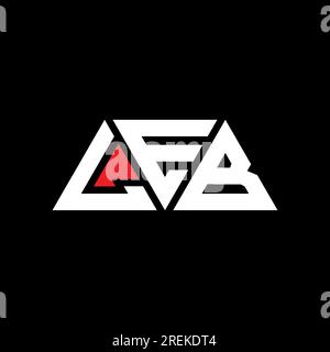 LEB-Logo mit Dreiecksbuchstaben und Dreiecksform. LEB-Dreieck-Logo-Monogramm. LEB-Dreieck-Vektor-Logo-Vorlage mit roter Farbe. LEB Triangul Stock Vektor