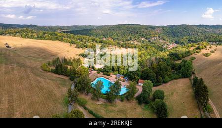 Luftaufnahme Altenbrak Bodetal Harz Stockfoto