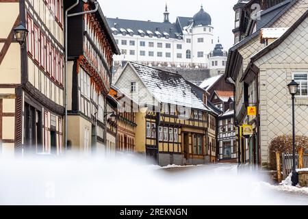 Eindrücke aus der Fachwerkstadt Stolberg im Harzgebirge Stockfoto