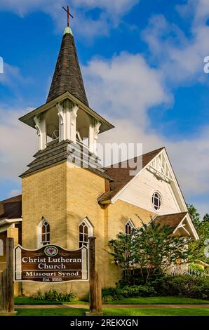 Die Christuskirche ist am 11. Mai 2023 in Pascagoula, Mississippi, abgebildet. Die 1894 erbaute Kirche wurde 1888 gegründet. Stockfoto