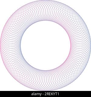 Konstruktionselemente. Ring Kreis eleganter Rahmen. Abstraktes kreisförmiges Logo-Element, Buchstabe O auf weißem Hintergrund isoliert. Kreative Vektordarstellung Stock Vektor