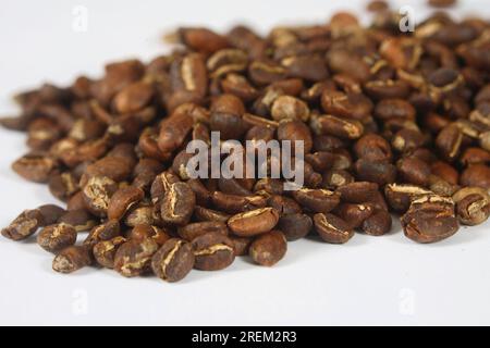 Kaffee (Coffea arabica) Bohnen Äthiopien, Yirgacheffe, geröstet Stockfoto