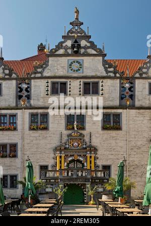 Das Rathaus Muenden im Weser-Renaissance-Stil, Hann. Muenden oder Hannoversch Muenden, Niedersachsen, Deutschland Stockfoto