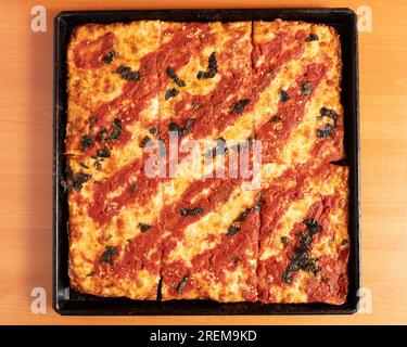 Oma Pizza Stockfoto