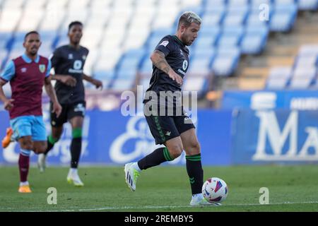 Huelva, Spanien. 28. Juli 2023. Aitor Ruibal von Real Betis während des Vorsaison-Freundschaftsspiels zwischen Real Betis und Burnley FC im Nuevo Colombino Stadium am 28. Juli 2023 in Huelva, Spanien. (Kreditbild: © Jose Luis Contreras/DAX via ZUMA Press Wire) NUR REDAKTIONELLE VERWENDUNG! Nicht für den kommerziellen GEBRAUCH! Stockfoto