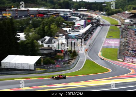 Stavelot, Stavelot. 28. Juli 2023. Ferraris Monegasque-Fahrer Charles Leclerc nimmt am 28. Juli 1 2023 am Grand Prix 2023 in Belgien auf der Circuit of Spa-Francorchamps in Stavelot Teil. Kredit: Zheng Huansong/Xinhua/Alamy Live News Stockfoto