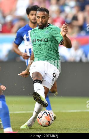 Harrison, New Jersey, USA. 28. Juli 2023. Newcastle United Forward CALLUM WILSON (9) in Aktion in der Red Bull Arena in Harrison New Jersey Newcastle United besiegt Brighton und Hove Albion 2 bis 1 (Kreditbild: © Brooks von Arx/ZUMA Press Wire) NUR REDAKTIONELLE VERWENDUNG! Nicht für den kommerziellen GEBRAUCH! Kredit: ZUMA Press, Inc./Alamy Live News Stockfoto