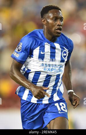 Harrison, New Jersey, USA. 28. Juli 2023. Brighton und Hove Albion Forward DANNY WELBECK (18) in Aktion in der Red Bull Arena in Harrison New Jersey Newcastle United besiegt Brighton und Hove Albion 2 bis 1 (Kreditbild: © Brooks von Arx/ZUMA Press Wire) NUR REDAKTIONELLE VERWENDUNG! Nicht für den kommerziellen GEBRAUCH! Kredit: ZUMA Press, Inc./Alamy Live News Stockfoto