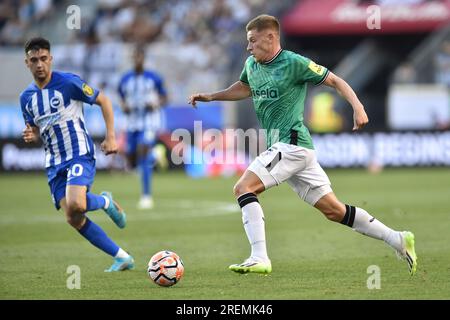 Harrison, New Jersey, USA. 28. Juli 2023. Newcastle United Verteidiger HARVEY BARNES (15) in Aktion in der Red Bull Arena in Harrison New Jersey Newcastle United besiegt Brighton und Hove Albion 2 bis 1 (Kreditbild: © Brooks von Arx/ZUMA Press Wire) NUR REDAKTIONELLE VERWENDUNG! Nicht für den kommerziellen GEBRAUCH! Kredit: ZUMA Press, Inc./Alamy Live News Stockfoto