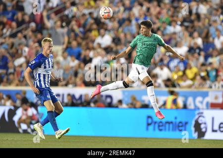 Harrison, New Jersey, USA. 28. Juli 2023. Newcastle United Mittelfeldspieler BEN PARKINSON (63) in Aktion in der Red Bull Arena in Harrison New Jersey Newcastle United besiegt Brighton und Hove Albion 2 bis 1 (Kreditbild: © Brooks von Arx/ZUMA Press Wire) NUR REDAKTIONELLE VERWENDUNG! Nicht für den kommerziellen GEBRAUCH! Kredit: ZUMA Press, Inc./Alamy Live News Stockfoto