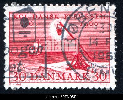 DÄNEMARK - CIRCA 1960: Stempel gedruckt von Dänemark, zeigt Bascule Light, circa 1960 Stockfoto