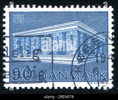DÄNEMARK - CIRCA 1969: Stempel gedruckt von Dänemark, zeigt den dänischen Stempel, circa 1969 Stockfoto