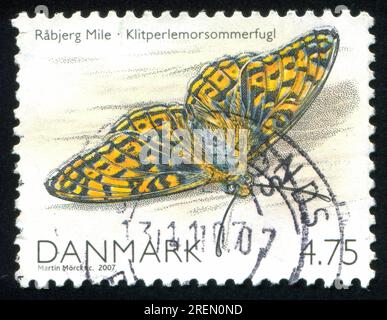 DÄNEMARK - CA. 2007: Von Dänemark gedruckter Stempel, Schmetterling, ca. 2007 Stockfoto