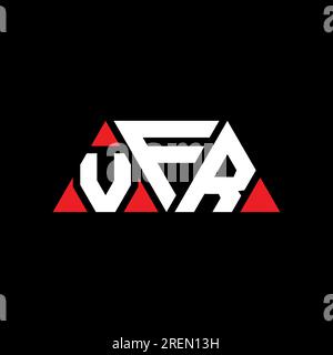 Logo mit VFR-Dreiecksbuchstaben und Dreiecksform. VFR-Dreieck-Logo-Monogramm. VFR-Dreieck-Vektor-Logo-Vorlage mit roter Farbe. VFR Triangul Stock Vektor