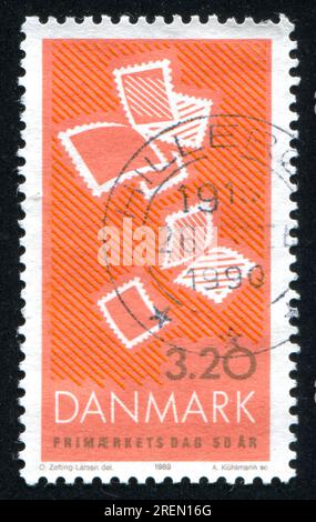 DÄNEMARK - CIRCA 1969: Stempel gedruckt von Dänemark, zeigt den dänischen Stempel, circa 1969 Stockfoto
