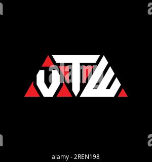 VTW-Logo mit Dreiecksbuchstaben und Dreiecksform. VTW-Dreieck-Logo-Monogramm. VTW-Dreieck-Vektor-Logo-Vorlage mit roter Farbe. VTW Triangul Stock Vektor
