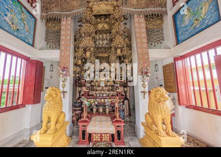 07 26 2007 Vintage Nipponzan Myohoji Ein japanischer buddhistischer Tempel in Puri , Odisha Orissa.Indien Asien. Stockfoto