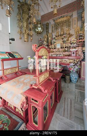 07 26 2007 Vintage Nipponzan Myohoji Ein japanischer buddhistischer Tempel in Puri , Odisha Orissa.Indien Asien. Stockfoto