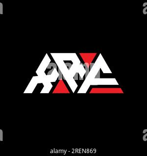 RFA-Logo mit Dreiecksbuchstaben und Dreiecksform. XRF-Dreieck-Logo-Monogramm. Logovorlage für RFA-Dreieck-Vektor in roter Farbe. RFA-Triangul Stock Vektor
