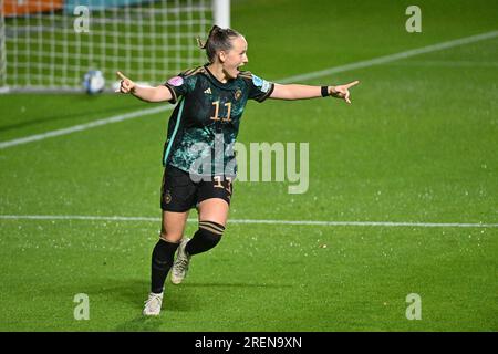 Tubize, Belgien. 27. Juli 2023. Abbildung bei einem Fußballspiel zwischen Frauen unter 19 französischen und deutschen Nationalmannschaften beim UEFA-Europafinale für Frauen unter 19 Jahren im zweiten Halbfinale am Freitag, den 27. Juli 2023 in Tubize, Belgien . Kredit: Sportpix/Alamy Live News Stockfoto