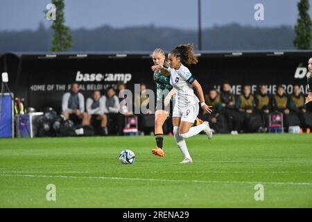 Tubize, Belgien. 27. Juli 2023. Abbildung bei einem Fußballspiel zwischen Frauen unter 19 französischen und deutschen Nationalmannschaften beim UEFA-Finale für Frauen unter 19 Jahren im zweiten Halbfinale am Donnerstag, den 27. Juli 2023 in Tubize, Belgien . Kredit: Sportpix/Alamy Live News Stockfoto