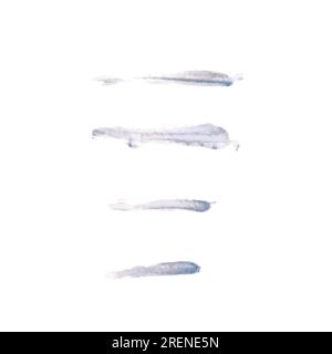 Texturset blau streichen Lippenstift Schlamm. Malvektor des Pinsels Stock Vektor