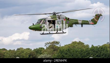 Westland Lynx AH7, Ankunft am Royal International Air Tattoo 2023 Stockfoto