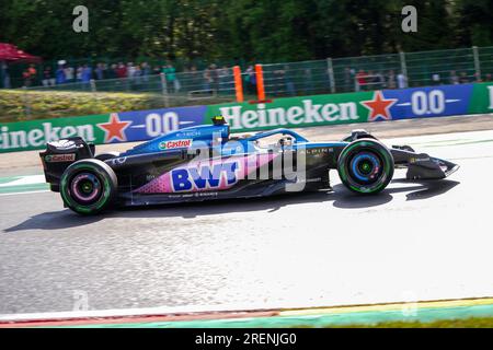 Circuit de Spa-Francorchamps, Stavelot, Belgien, 28. Juli 2023, Formular für Pierre Gasly (FRA) Alpine A523&#XA;&#XA;während der Qualifizierung am Freitag, den 28. Juli Stockfoto