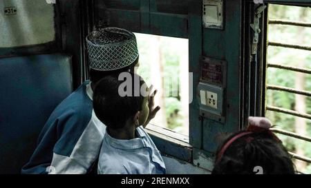 Der Bahnhof Nilambur Road ist ein Bahnhof, der die Stadt Nilambur im Malappuram-Bezirk Kerala, Indien, bedient. 10. Juli 2023 Stockfoto