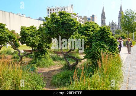 Paris, Parc Saint-Ambroise, Jardin Truillot // Paris, Parc Saint-Ambroise, Jardin Truillot Stockfoto