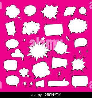 Vektorgroße Sprechblasen im Comic-Stil. Stock Vektor