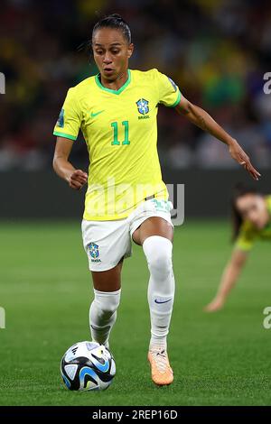 Brisbane, Australien. 29. Juli 2023. Adriana aus Brasilien dribbelt beim FIFA Women's World Cup 2023 France Women vs Brazil Women Group F im Suncorp Stadium, Brisbane, Australien, 29. Juli 2023 (Foto von Patrick Hoelscher/News Images) in Brisbane, Australien, am 7./29. Juli 2023. (Foto: Patrick Hoelscher/News Images/Sipa USA) Guthaben: SIPA USA/Alamy Live News Stockfoto