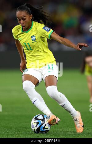 Brisbane, Australien. 29. Juli 2023. Adriana aus Brasilien dribbelt beim FIFA Women's World Cup 2023 France Women vs Brazil Women Group F im Suncorp Stadium, Brisbane, Australien, 29. Juli 2023 (Foto von Patrick Hoelscher/News Images) in Brisbane, Australien, am 7./29. Juli 2023. (Foto: Patrick Hoelscher/News Images/Sipa USA) Guthaben: SIPA USA/Alamy Live News Stockfoto