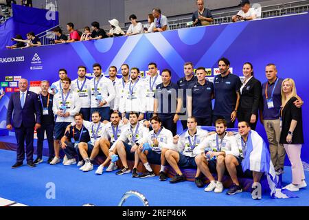FUKUOKA, JAPAN JULI 29 2. Platz für das Team Greeeece mit Emmanouil