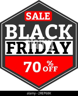 Black Friday Sale-Banner. Modernes minimalistisches Design mit Schwarzweiß-Typografie. Vorlage für Werbung, Werbung, Web-, Social- und Modewerbung. Vec Stock Vektor