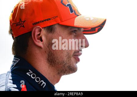 Stavelot, Belgien. 29. Juli 2023. VERSTAPPEN Max (Ned), Red Bull Racing RB19, Portrait, Pole Positioning während der Formel 1 MSC Cruises Belgischer Grand Prix 2023, 12. Runde der Formel 1-Weltmeisterschaft 2023 vom 28. Bis 30. Juli 2023 auf dem Circuit de Spa-Francorchamps in Stavelot, Belgien - Foto Paul Vaicle / DPPI-Guthaben: DPPI Media/Alamy Live News Stockfoto