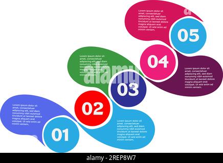 Vektoren und Marketingsymbole für Infografiken können für Workflow-Layouts, Diagramme, Jahresberichte und Webdesign verwendet werden. Geschäftskonzept Stock Vektor