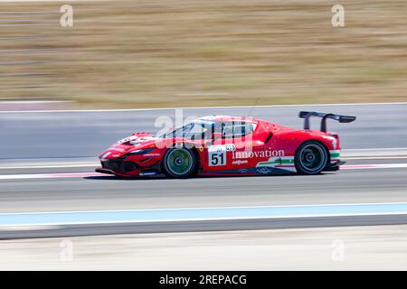 Lemans Cup 2023 im Circuit Paul Ricard, Castellet, FRANKREICH, 16/07/2023 Florent 'MrCrash' B.. Stockfoto