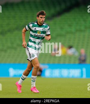 29. Juli 2023; Aviva Stadium, Dublin, Irland: Pre Season Football Friendly, Celtic versus Wolverhampton Wanderers; Matt O'Riley vom Celtic FC Stockfoto