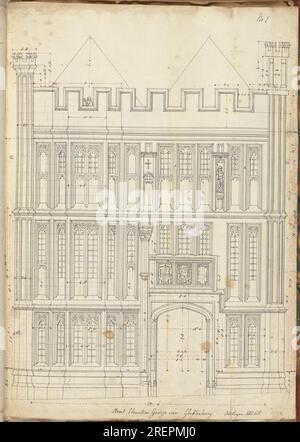 George Inn, Glastonbury, Somerset: Front Elevation 1832 von Augustus Pugin Stockfoto