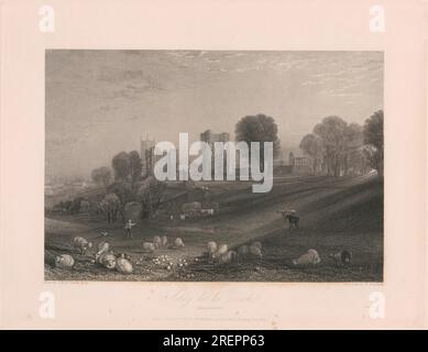 Ashby de la Zouch 1832 von William Radclyffe Stockfoto