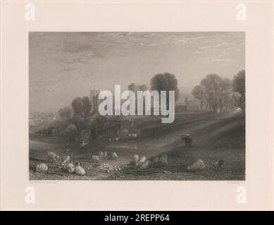 Ashby de la Zouch 1832 von William Radclyffe Stockfoto