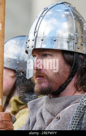 Reendarsteller beim York Wikingerfestival 2015 Stockfoto