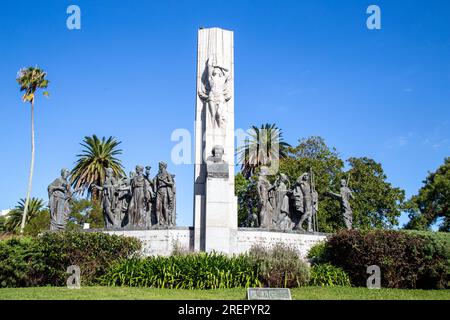 Blick auf das Denkmal für José Enrique Rodó Graces Parque Rodó, Montevideo. Stockfoto