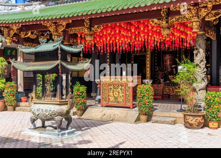 Thian Hock Keng Tempel in Telok Ayer Street, Singapur Stockfoto