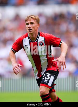 Ben Osborn von Sheffield United während des Vorsaison-Freundschaftsspiels im Pride Park Stadium, Derby. Bilddatum: Samstag, 29. Juli 2023. Stockfoto